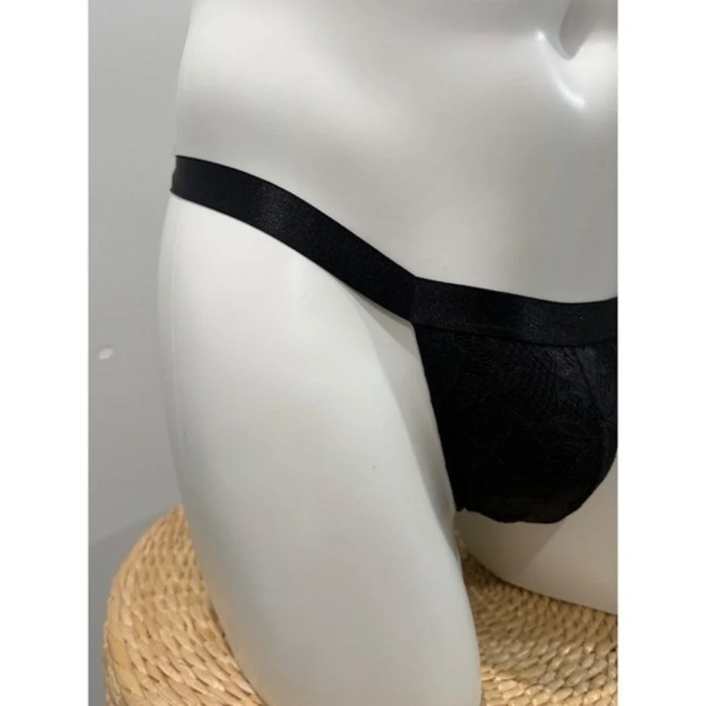 Cosabella Never Say Never Italian Thong Black Lace Men's Size XL NWT